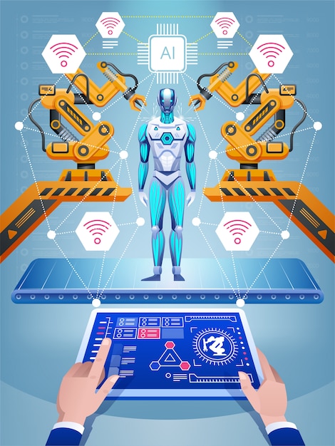 Robot trên băng chuyền.