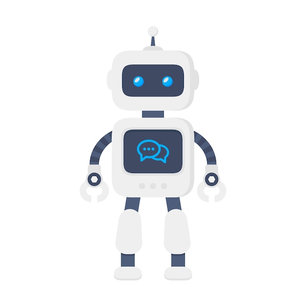 Robot vector flat cute character illustration