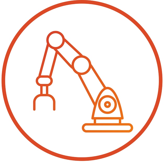 Robotic Arm Icon Style