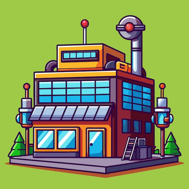 Robotics Workshop Icon Vector for Robotics Lab and Building Graphics
