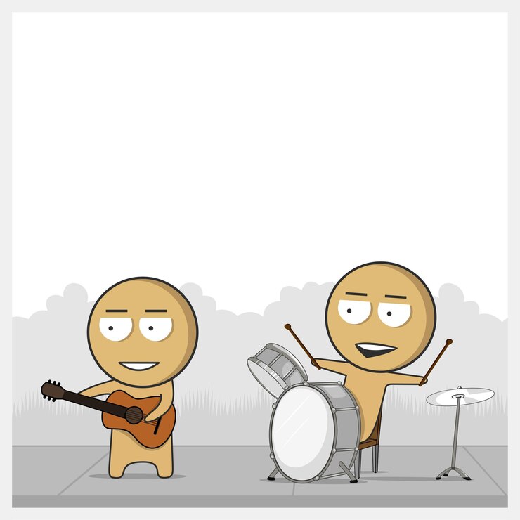 Vector rock band concert