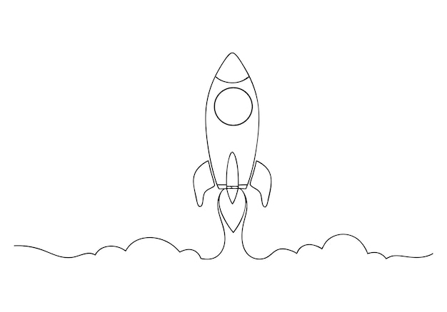 Rocket Launch Drawing