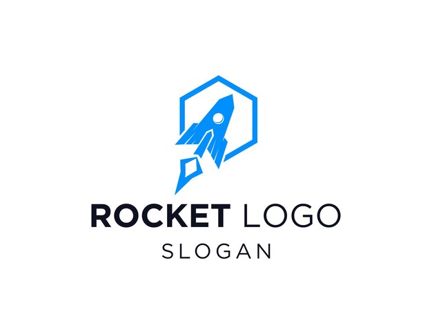 Rocket logo design created using the Corel Draw 2018 application with a white background