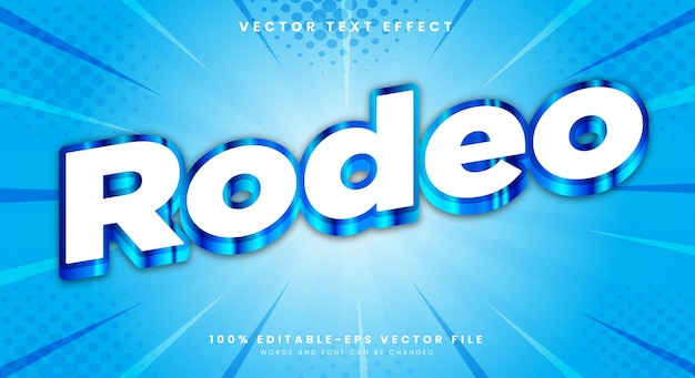 rodeo editable text effect template premium vector