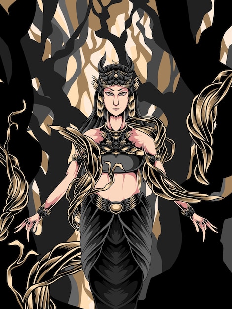 root goddess illustration