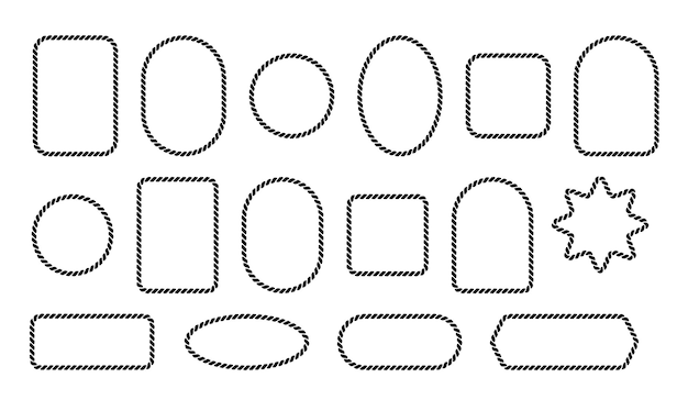 Rope Frames and Decorative Borders Icon Collection