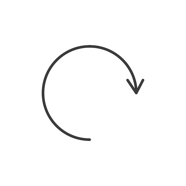 Rotate right icon set refresh reload restart reset or recover button vector symbol retry arrow sign in black filled and outlined style