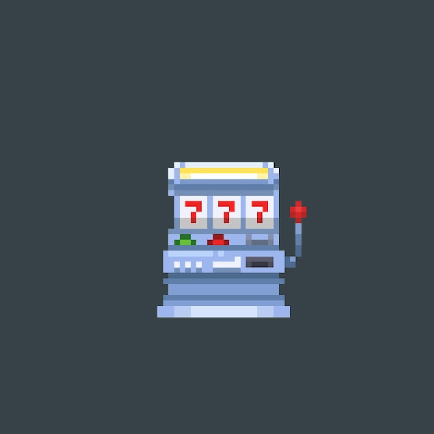 roulette machine in pixel art style