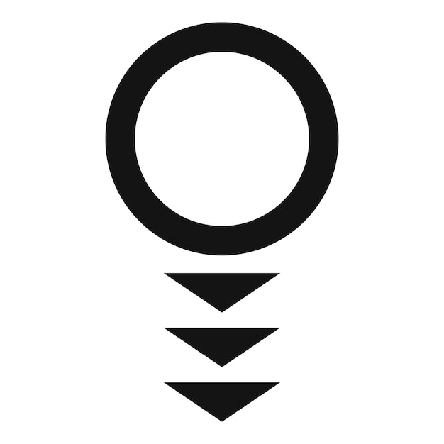 Round arrow icon Simple illustration of round arrow vector icon for web
