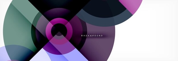 Round circles and triangles abstract background