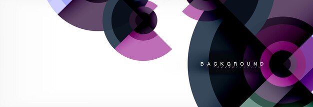 Round circles and triangles abstract background