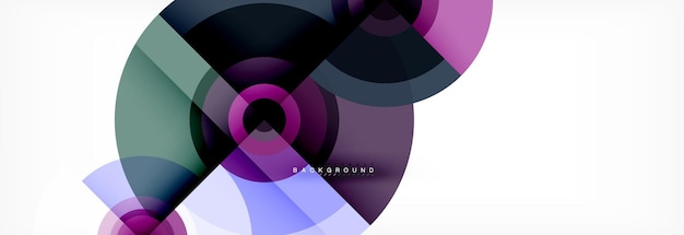 Round circles and triangles abstract background