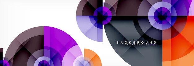 Round circles and triangles abstract background