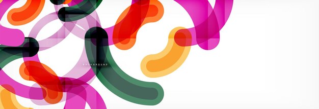 Round linear circle shapes background