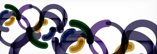 Round linear circle shapes background
