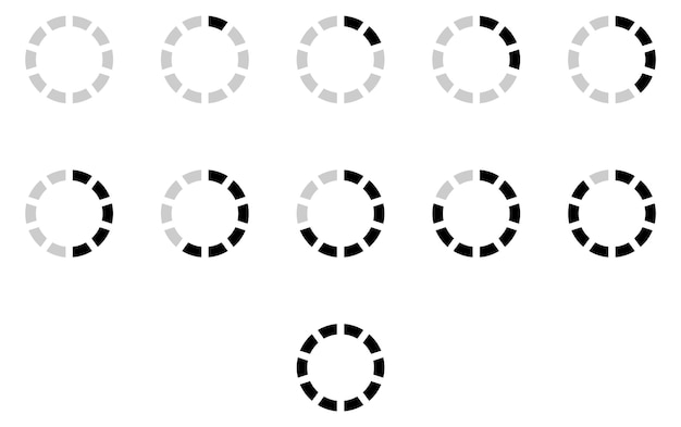 Round progress indicator Preloader icon Proccess speed