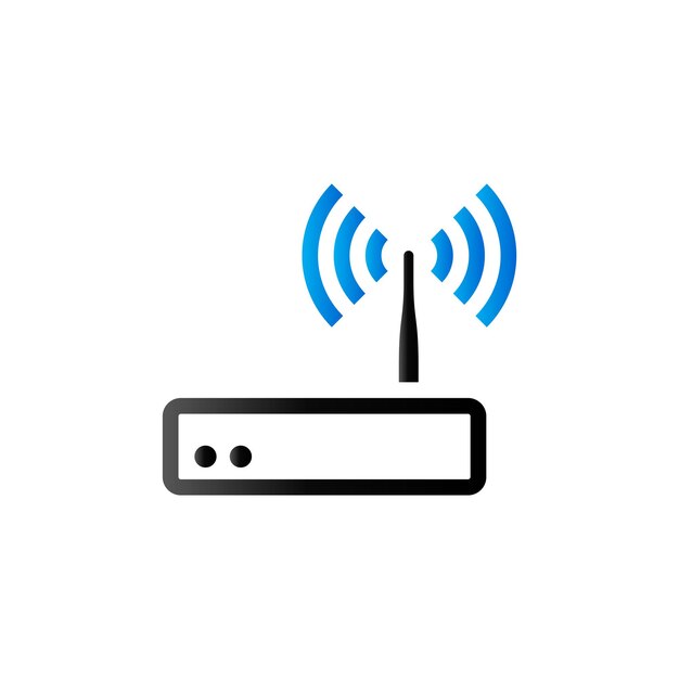 router icon in duo tone color internet connection wifi