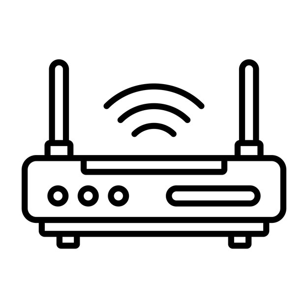 Router Line Illustration