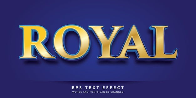royal 3d editable text effect