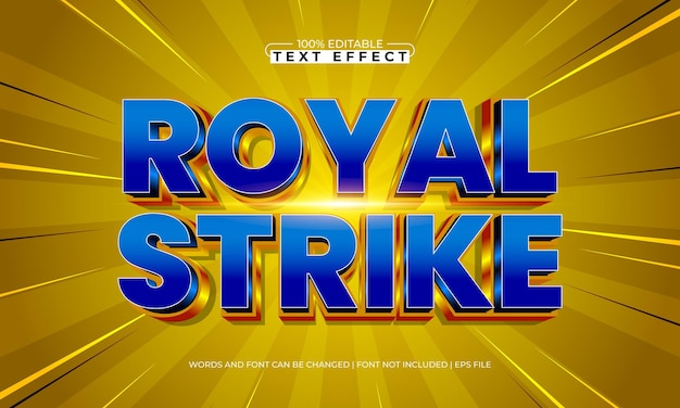 royal strike editable text effect with a king and soldier text style
