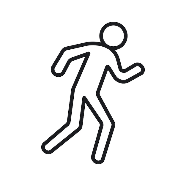 running icon set athlete man run vector symbol person jogging exercis sign marathon pictogram in black filled and outlined style