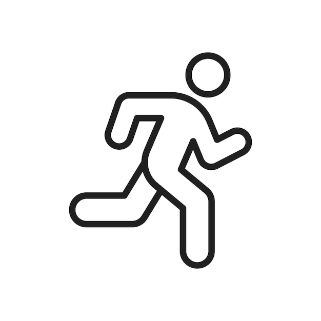 Running icon Simple thin outline
