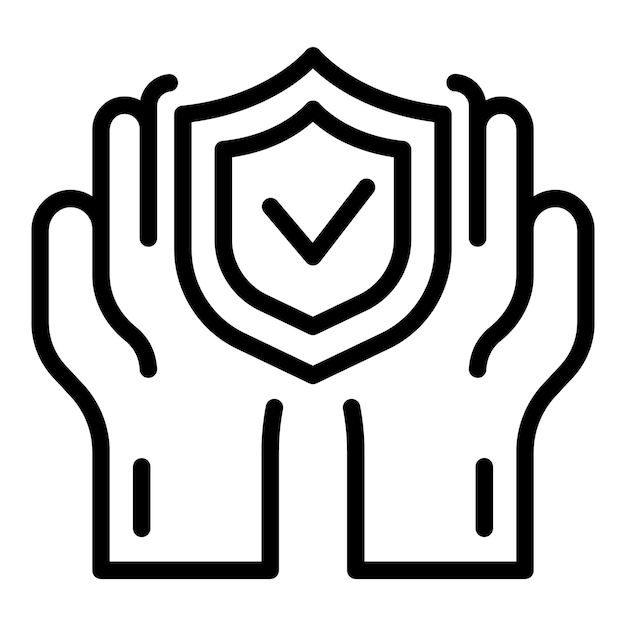 Safe insurance icon Outline safe insurance vector icon for web design isolated on white background