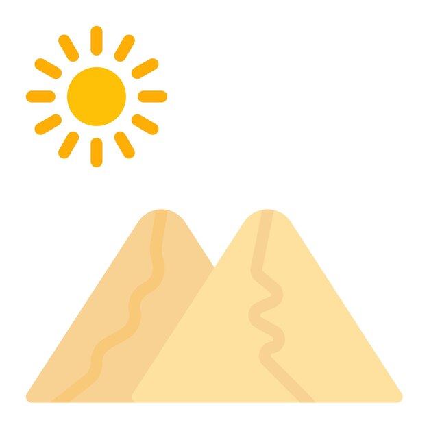 sand dune icon vector image can be used for rainforest