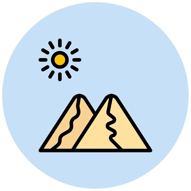 sand dune icon vector image can be used for rainforest
