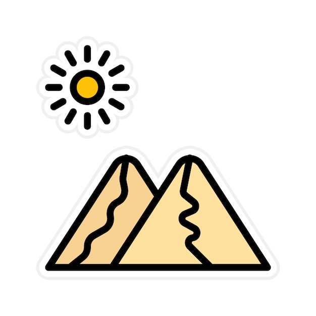 sand dune icon vector image can be used for rainforest