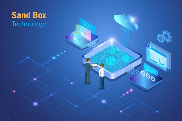 Sandbox demo test software programing Engineering discuss virtual experiment program in metaverse