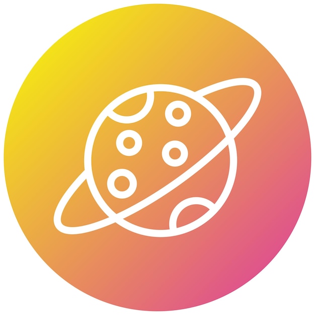saturn vector icon design illustration