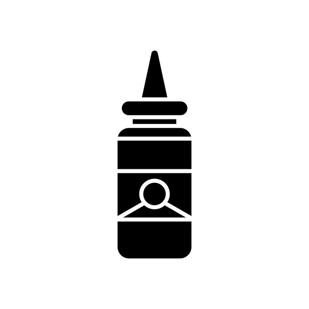 Sauce icon set tomato ketchup bottle vector symbol sauce squeeze bottle icon in black filled and outlined style