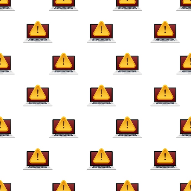 Scam alert pattern. Hacker attack and web security. Network and internet security. Vector illustration.