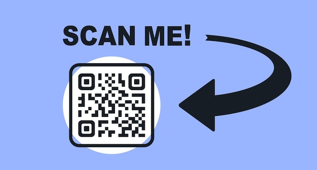 Scan me icon with QR code Symbol or emblem