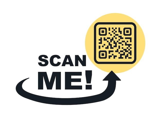 Scan me icon with QR code Symbol or emblem