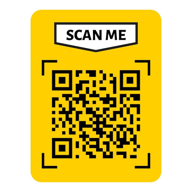 Scan me QR code design QR code for payment text transfer with scan me button Vector illustration
