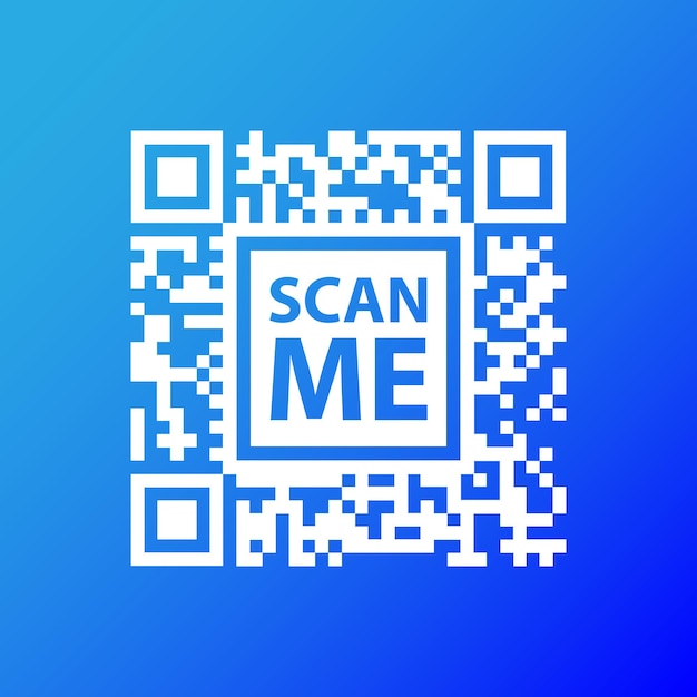 scan me qr code illustration