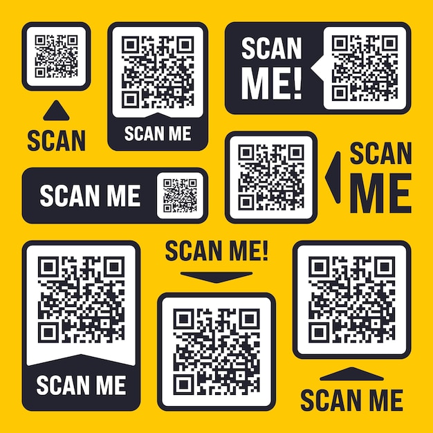 scan me qr code sticker with text online payment special offer sale stickers shopping discount label