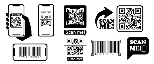 Scan QR code flat icon with phone QR code scan basic steps on smartphone response code scan me
