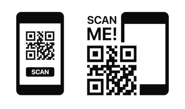 Scan QR code icon QR code scan icon with smartphone sign QR code for payment QR code symbol