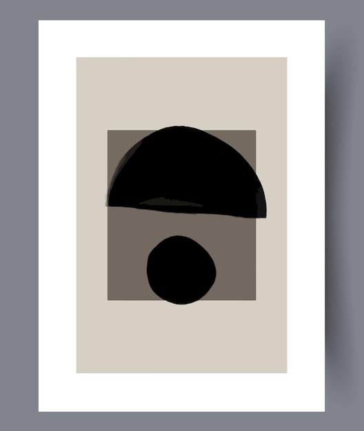 Scandinavian abstract vector print Minimalistic abstract wall art background for print Scandinavian vector style