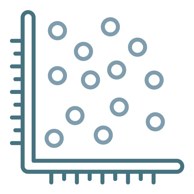 Scatter Plot Flat Illustration