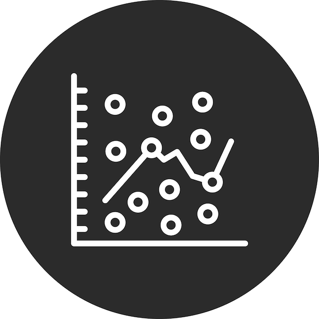 Scatter Plot vector icon illustration of Infographics iconset