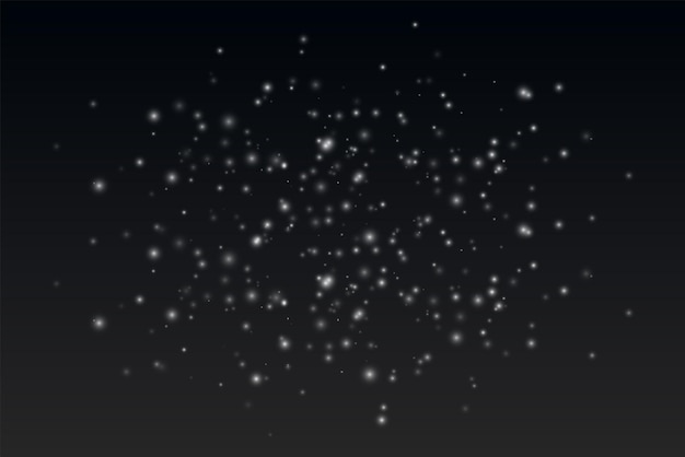 Scattered floating particles with various sizes on gradient background Creates dynamic composition with depth and ambient atmosphere