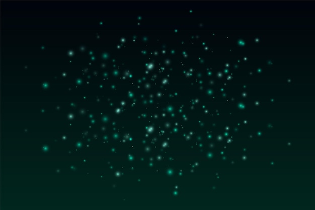Scattered floating particles with various sizes on gradient background Creates dynamic composition with depth and ambient atmosphere