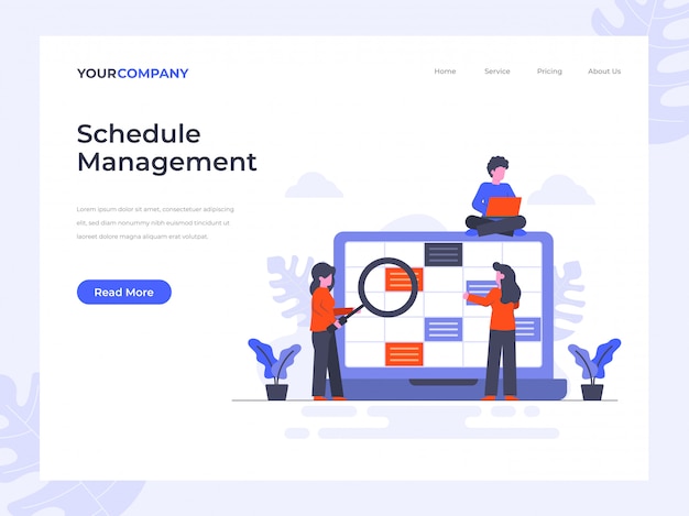 Schedule Management Landing Page