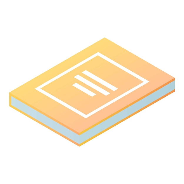 school book icon isometric of school book vector icon for web design isolated on white background