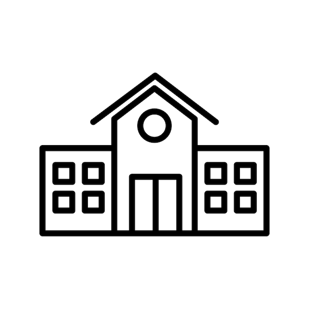 school building icon vector design template in white background