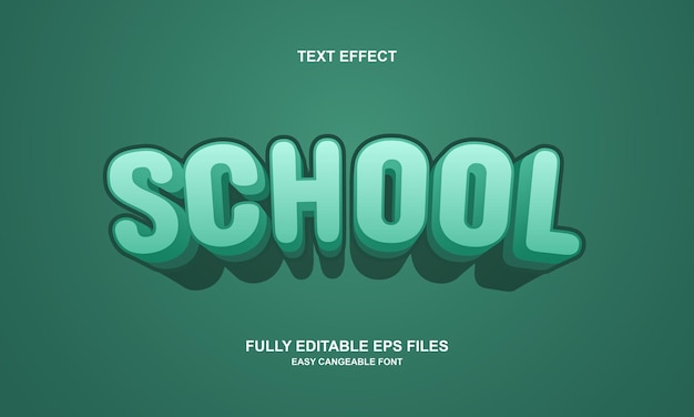 school text effect